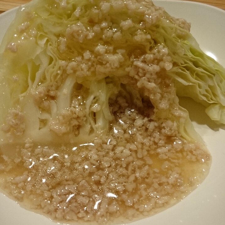 芯まで食べよう！キャベツの肉そぼろあんかけ